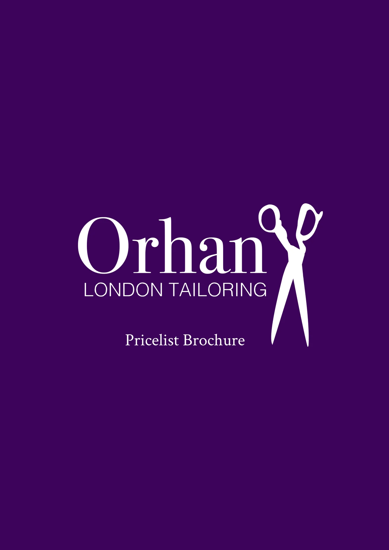 The Orhan London Tailoring price list brochure