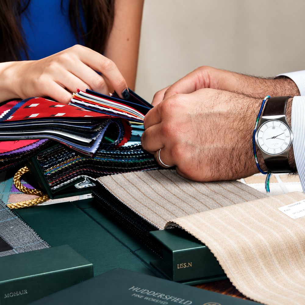 Selecting fabric swatches